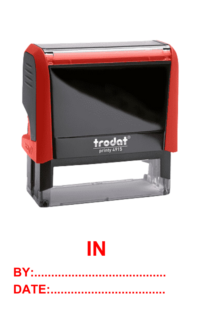 ตรายางหมึกในตัว Trodat Printy 4915 สำเร็จรูป 'IN BY DATE'