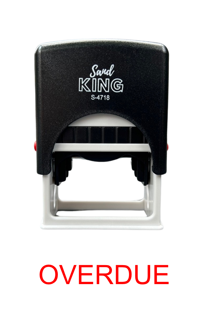 ตรายางหมึกในตัว Sand King S-4718 ข้อความ OVERDUE