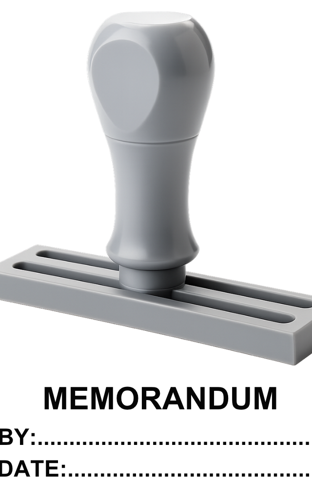 ตรายางข้อความ MEMORANDUM ทรงคลาสสิก