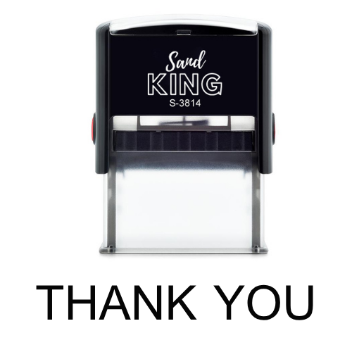ตรายางหมึกในตัวคำว่า "THANK YOU" (แนวตั้ง/แนวนอน)