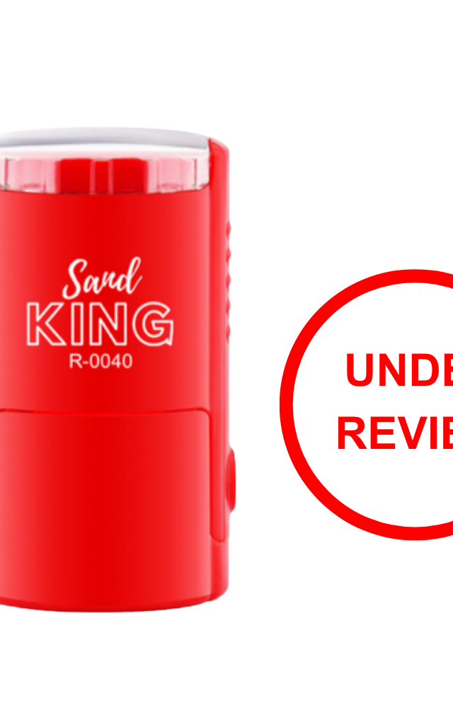 ตรายางหมึกในตัว Sand KING R-0040 สีแดง ราคาประหยัด พร้อมใช้งาน