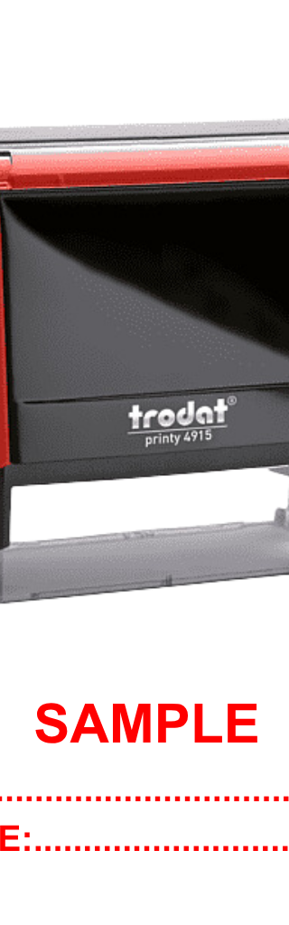 ตรายางหมึกในตัว Trodat Printy 4915 'BY:.... DATE:....'