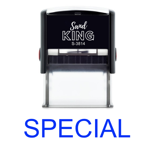ตรายางหมึกในตัว ตราปั๊มคำว่า SPECIAL พร้อมใช้งาน