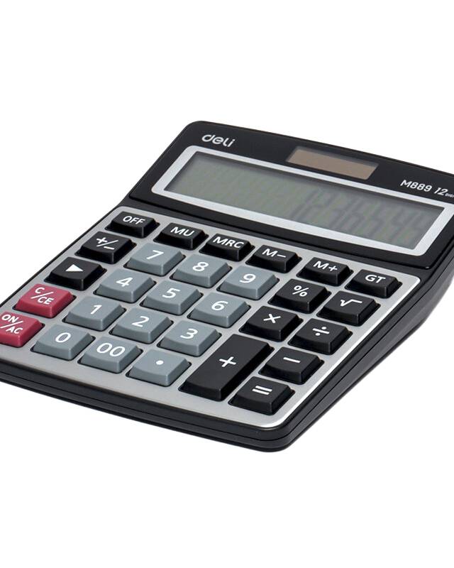 เครื่องคิดเลข deli 12 หลัก รุ่น M889 ตรายาง