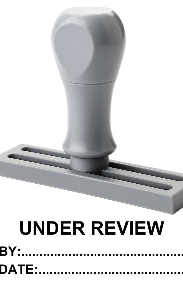 ตรายางข้อความสำเร็จรูป Under Review (กำลังตรวจสอบ)