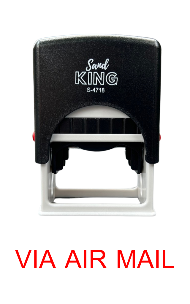 ตรายางหมึกในตัวสำเร็จรูป 'VIA AIR MAIL' Sand King S-4718