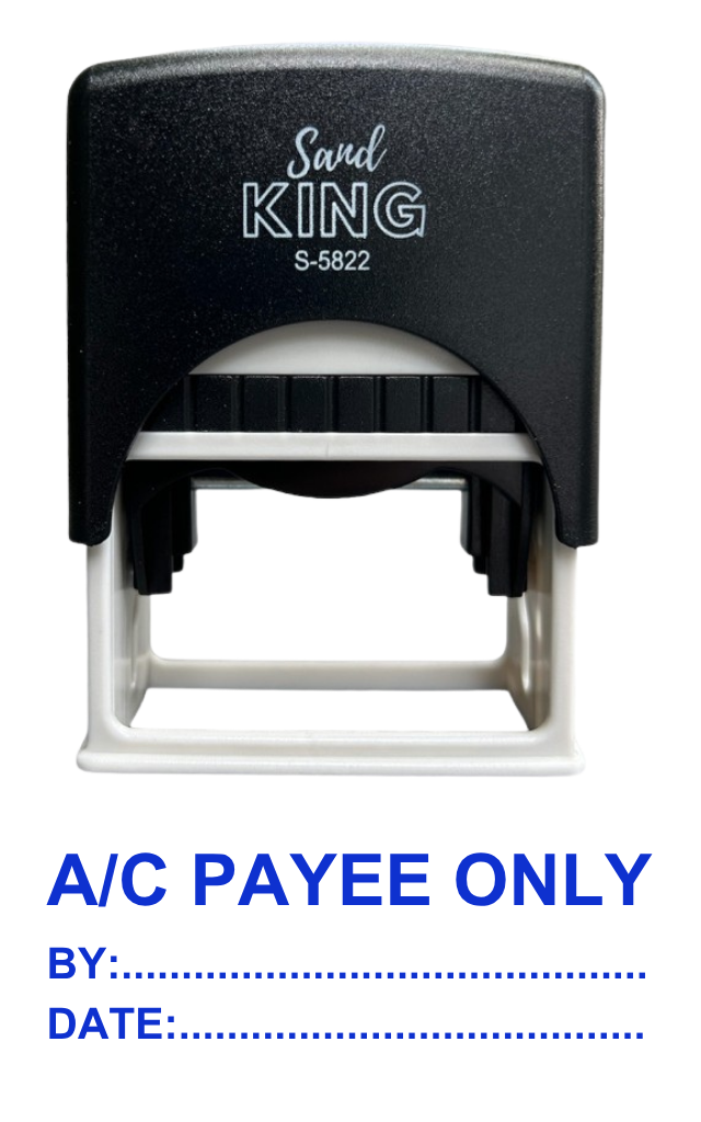 ตรายางหมึกในตัว A/C PAYEE ONLY by...date... (Sand King S-5822)