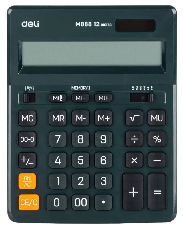 ตรายางเครื่องคิดเลข Deli M888 12 หลัก