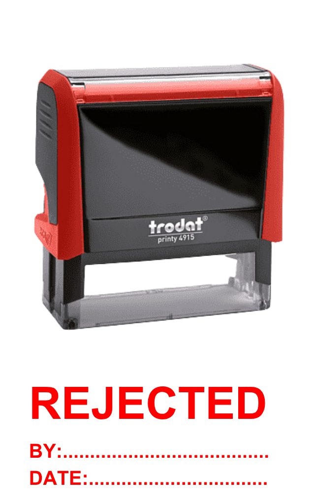 ตรายางหมึกในตัว REJECTED Trodat Printy 4915 สำหรับเอกสาร