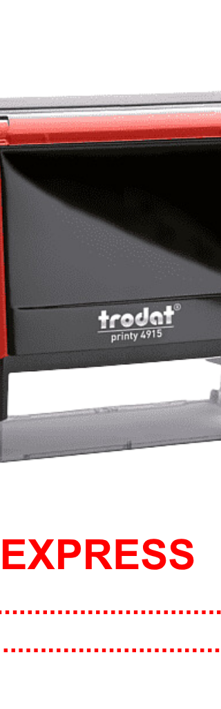 ตรายางหมึกในตัว EXPRESS BY: DATE: Trodat Printy 4915