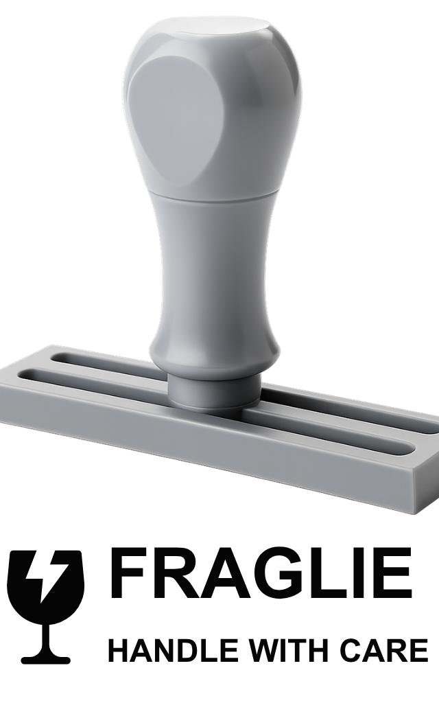 ตรายางไม้ Fragile Handle With Care สำหรับพัสดุ