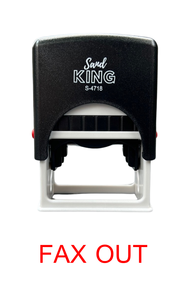 ตรายางหมึกในตัว Sand KING S-4718 ข้อความ FAX OUT