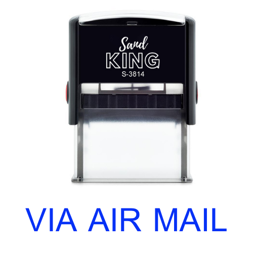ตรายางหมึกในตัวข้อความสำเร็จรูป VIA AIR MAIL