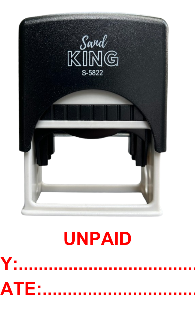 ตรายางหมึกในตัว UNPAID BY: DATE: สำเร็จรูป ประหยัดเวลา