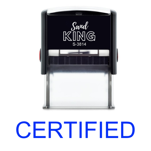 ตรายางหมึกในตัว ตราปั๊มคำว่า "CERTIFIED" พร้อมใช้ คุณภาพสูง