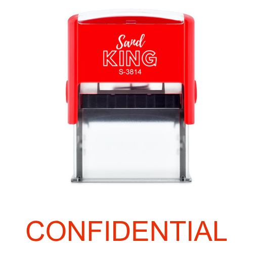ตรายางหมึกในตัว ตราปั๊มคำว่า "CONFIDENTIAL" (สีแดง)