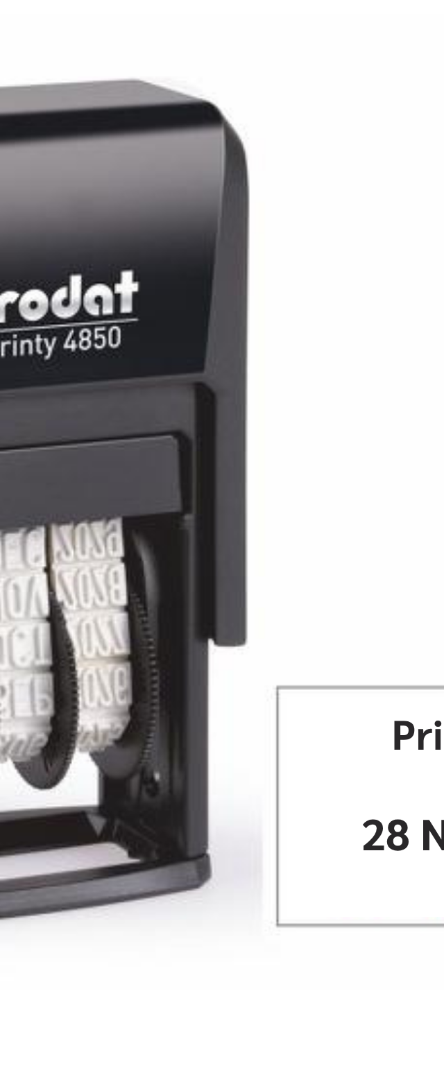 ตรายางวันที่ Trodat Printy 4850 หมึกในตัว เปลี่ยนวันที่ง่ายๆ
