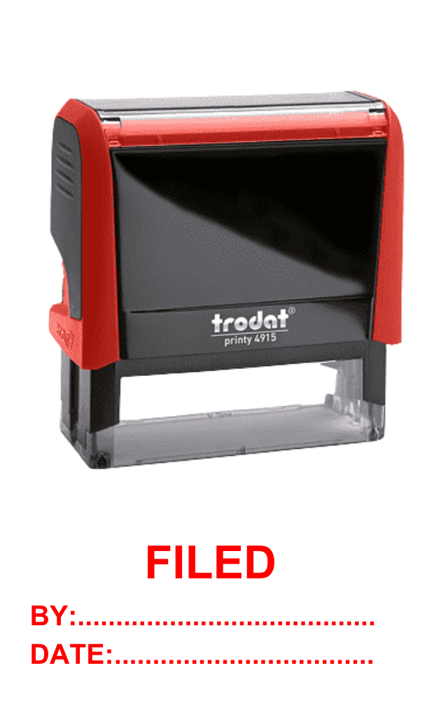 ตรายางหมึกในตัว Trodat Filed By Date ภาษาอังกฤษ