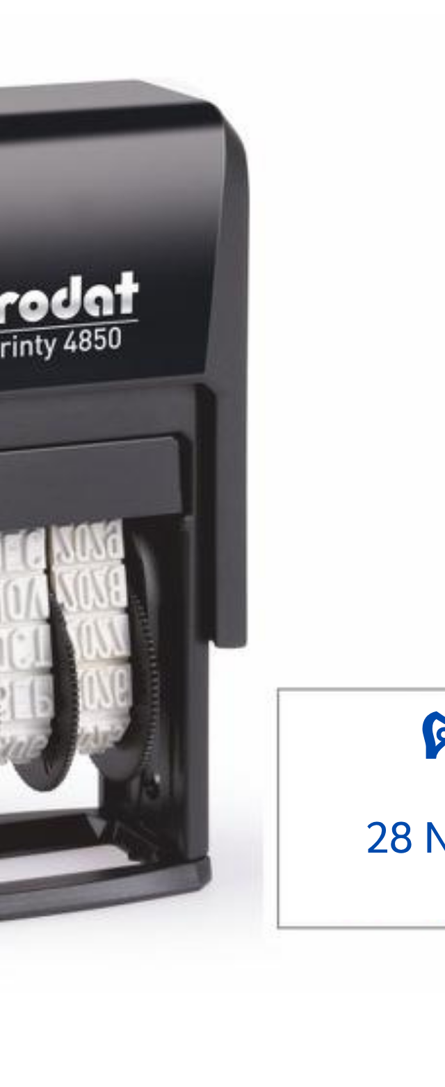 ตรายางวันที่ Trodat Printy 4850 หมึกในตัว ปรับวัน เดือน ปี