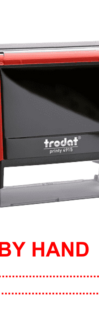 ตรายางหมึกในตัว Trodat Printy 4915 “BY HAND”