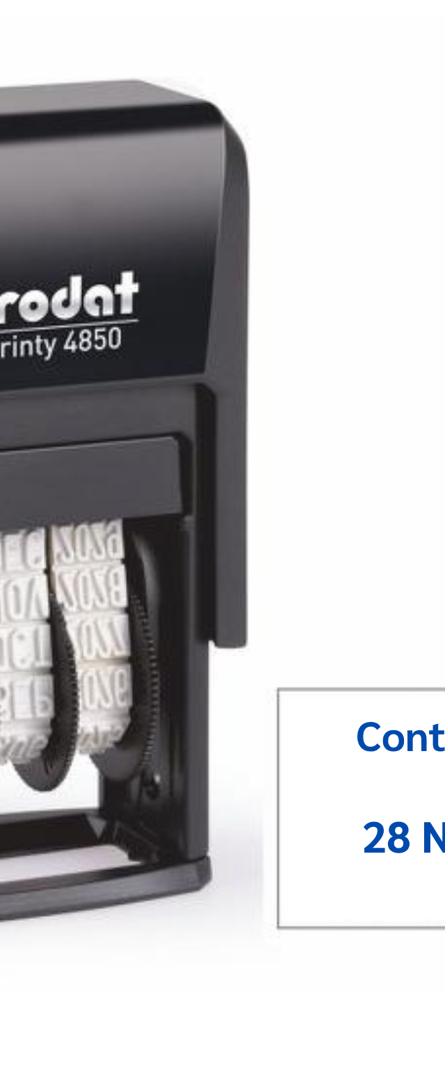 ตรายางวันที่ Trodat Printy 4850 หมึกในตัว เปลี่ยนวันที่ง่าย สะดวก