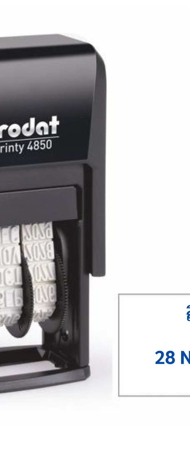 ตรายางวันที่ Trodat Printy 4850 หมึกในตัว วันที่ยาวถึง 2030