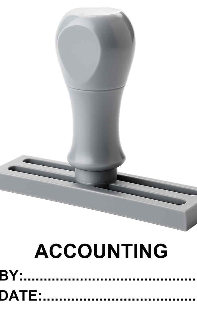 ตรายาง ACCOUNTING BY: DATE: สำหรับงานบัญชี สำนักงาน