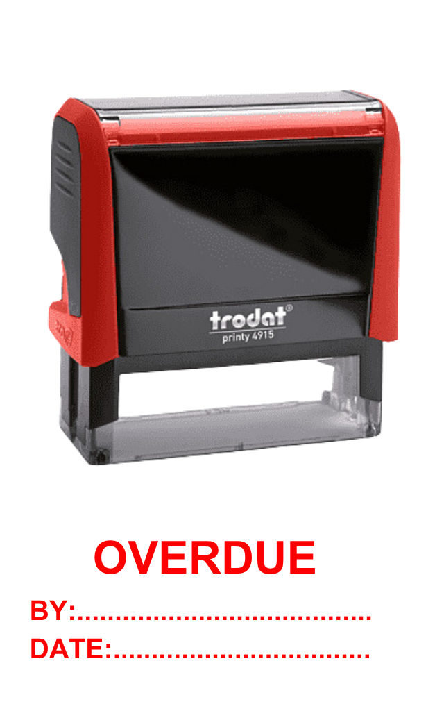 ตรายางหมึกในตัว Trodat Printy 4915 ข้อความ OVERDUE