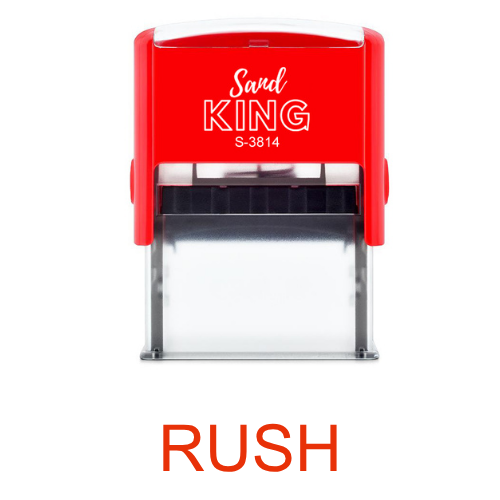 ตรายางหมึกในตัว RUSH สีแดง พร้อมใช้งาน