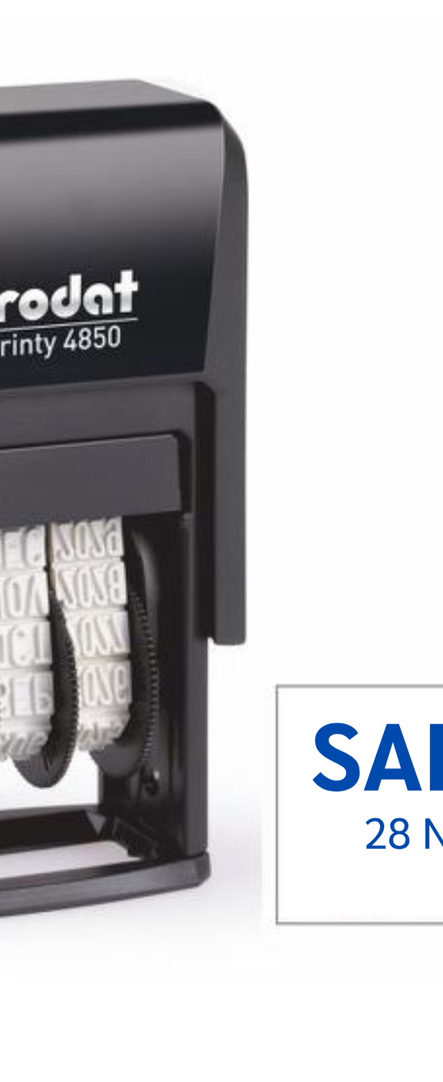 ตรายางวันที่ Trodat Printy 4850 วันที่สำเร็จรูป 28 NOV 2026