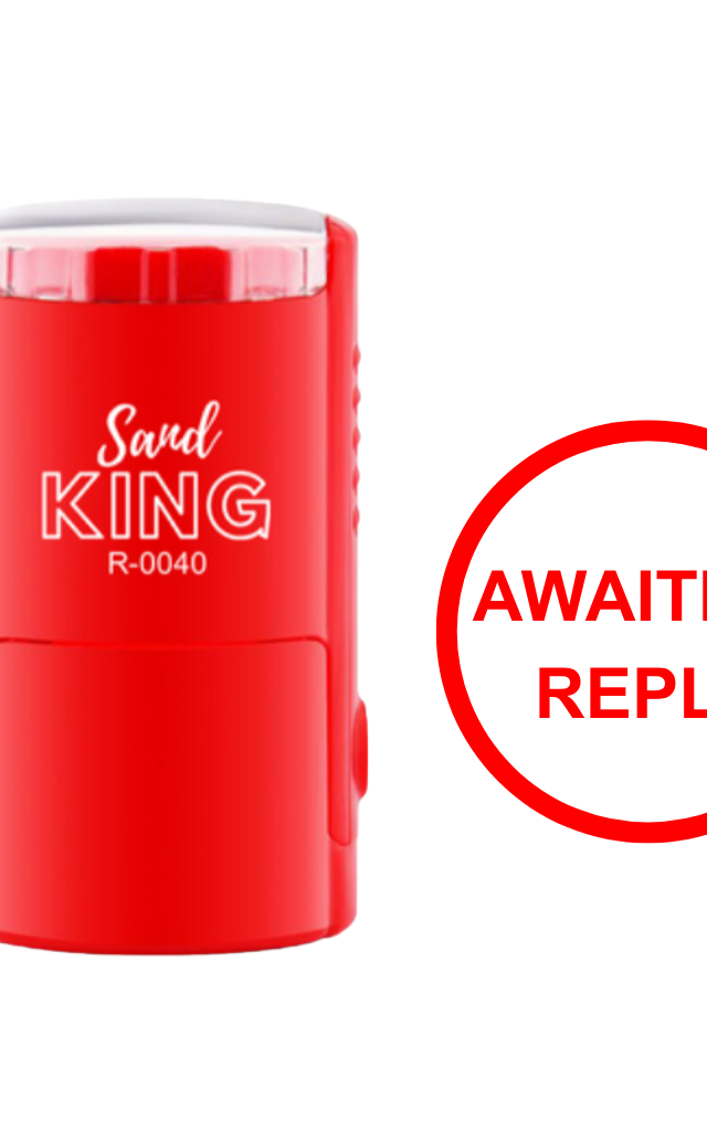 ตรายางหมึกในตัว AWAITING REPLY R-0040 ประหยัดเวลาทำงาน