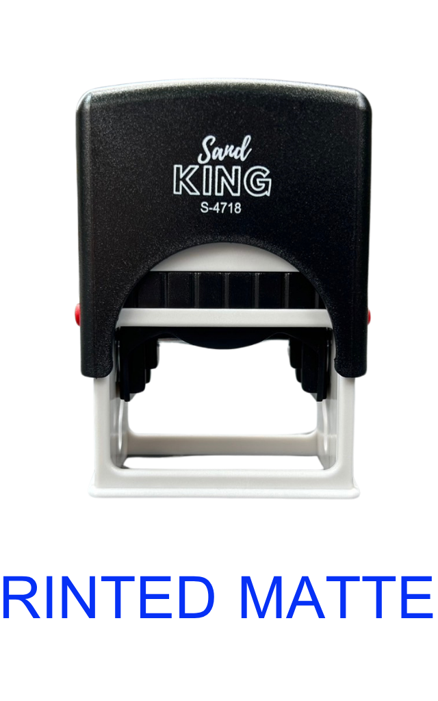 ตรายางหมึกในตัว ตรา Sand King S-4718 ข้อความ 'PRINTED MATTER'
