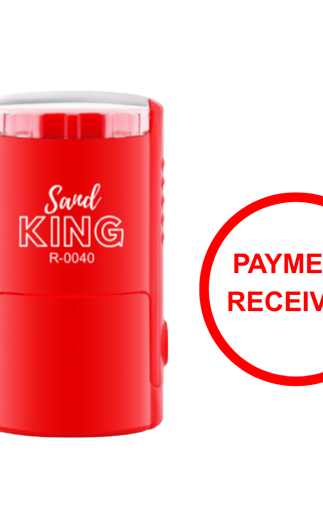ตรายางหมึกในตัวสำเร็จรูป 'PAYMENT RECEIVED' ตรา Sand King